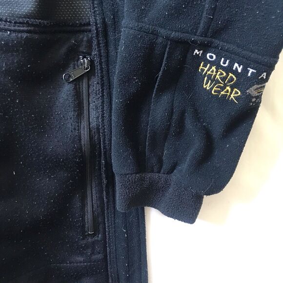 Mountain Hardwear Gore Windstopper Fleece Jacket Black Womens SZ 10 Zip Pkts USA - Picture 7 of 12